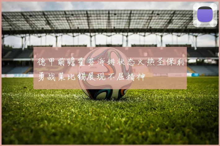 德甲前瞻霍芬海姆状态火热圣保利勇战莱比锡展现不屈精神